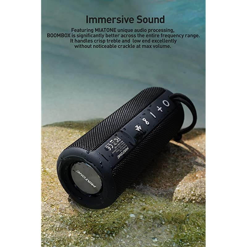Outdoor Portable Bluetooth Speakers Waterproof Wireless Speaker Black