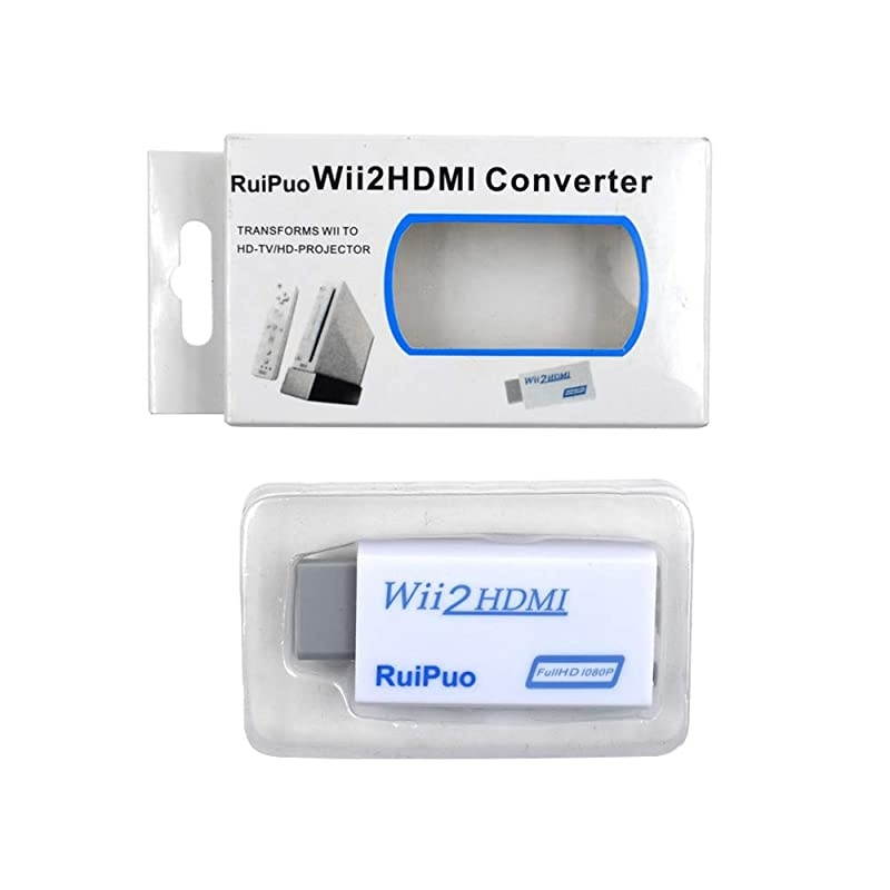 to HDMI Converter Output Video Audio Adapter with 35mm Audio Video Output Supports All Display Modes Best Compatibility and Stability for Nintendo to HDMI