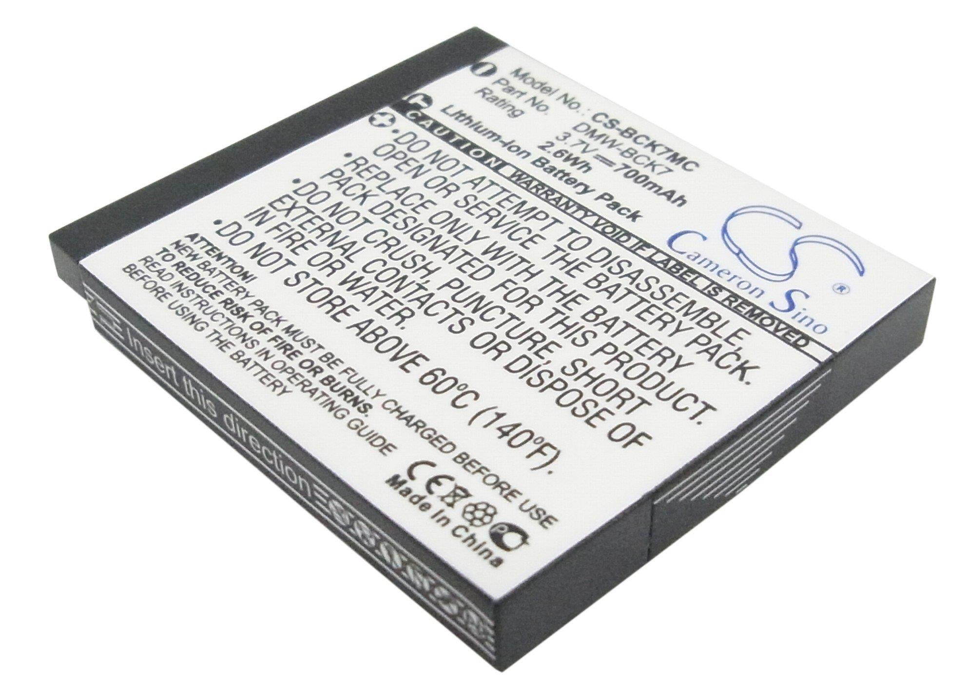 700mAh / 2.6Wh Battery For PANASONIC Lumix DMC-FS41, Lumix DMC-FX80GK, Lumix DMC-FH2K,