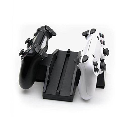 OSTENT 3 in 1 Multi Function Charger Charging Dock Power Station Stand Mount for Sony PS4/Pro Console