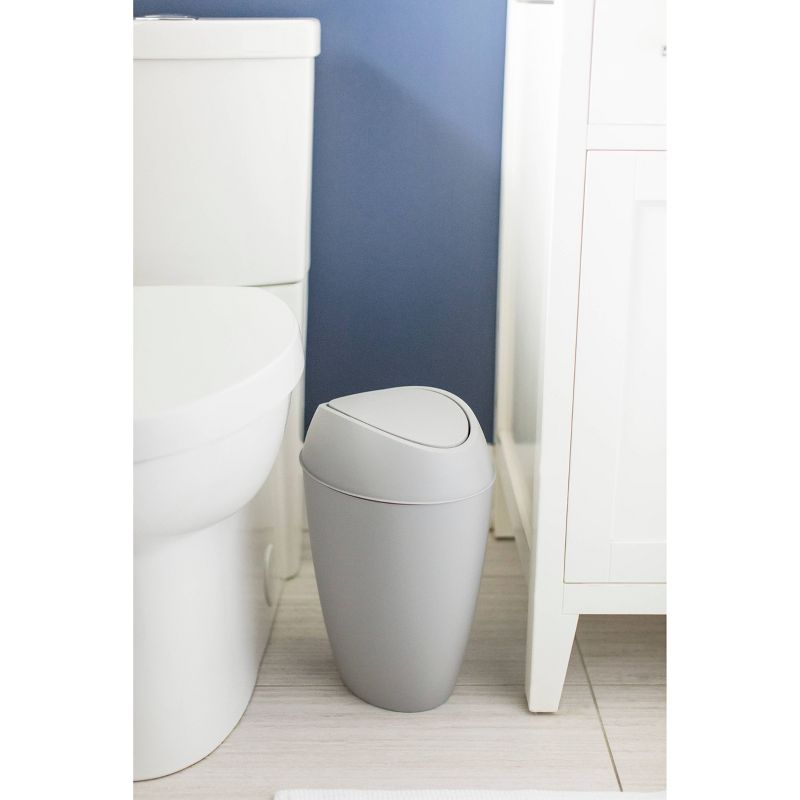 Umbra 2.2gal Twirla Indoor Trash Can Metallic Gray