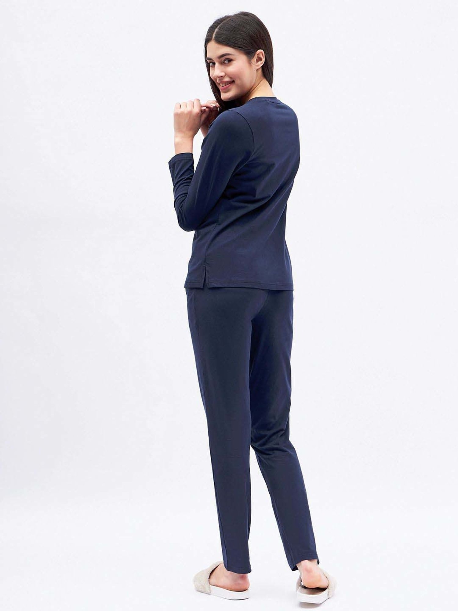 Sweet Dreams Night Navy Cotton T-Shirt Pyjamas Set