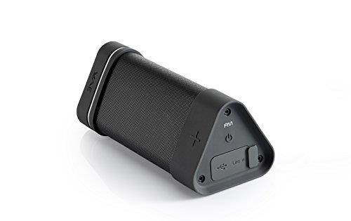 hercules wae outdoor 04plus fm, wireless bluetooth speaker waterproof, dust, shockresistant, featuring a builtin fm radio