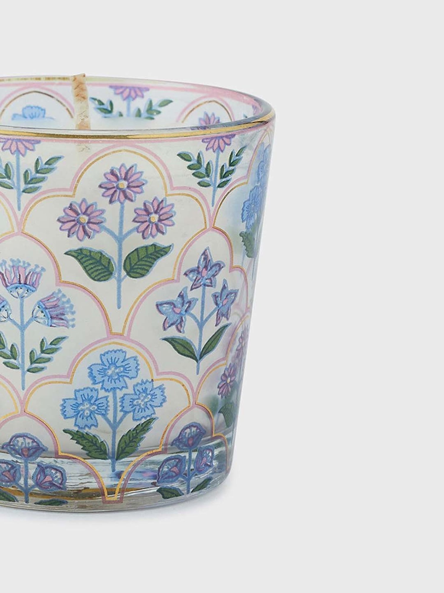 Fabindia Home Tuhi Multicolor Glass Votive Candle Holder - Set of 4