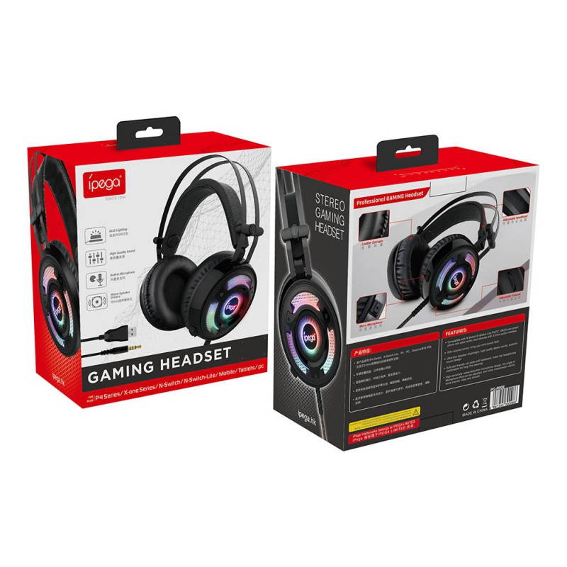 IPega Gaming Headset Head-mounted PG-R008 Surround Sound Headphone With Microphone For PC Switch PS4 Xbox One Cellphone