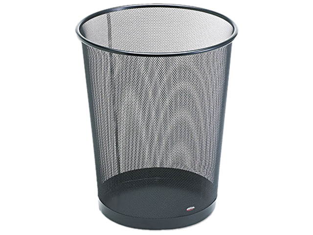 Rolodex 22351 Wastebasket, Round, Wire Mesh, 11 1/2 dia x 14 1/4 h, Black