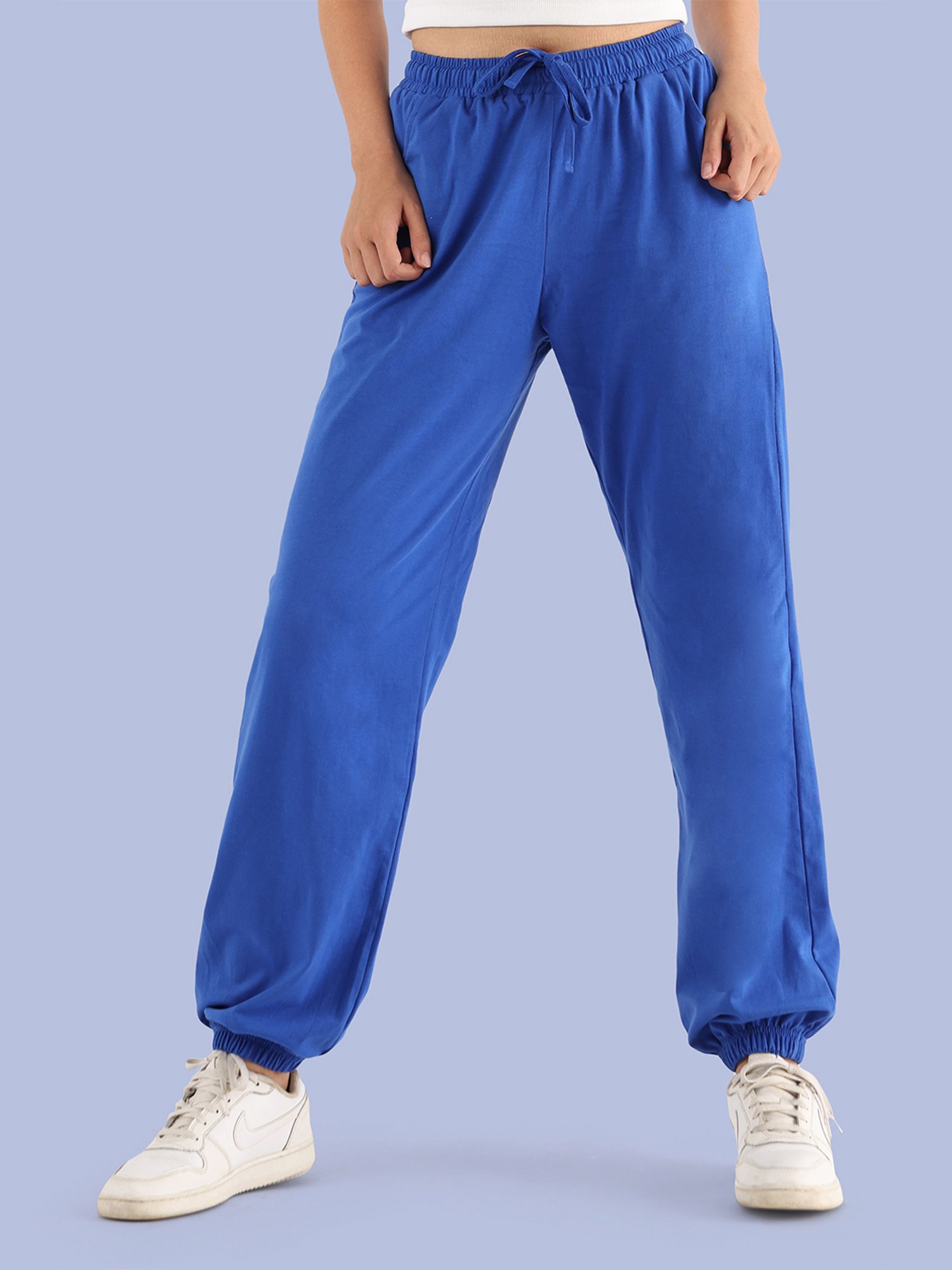 Nite Flite Blue Regular Fit Mid Rise Joggers