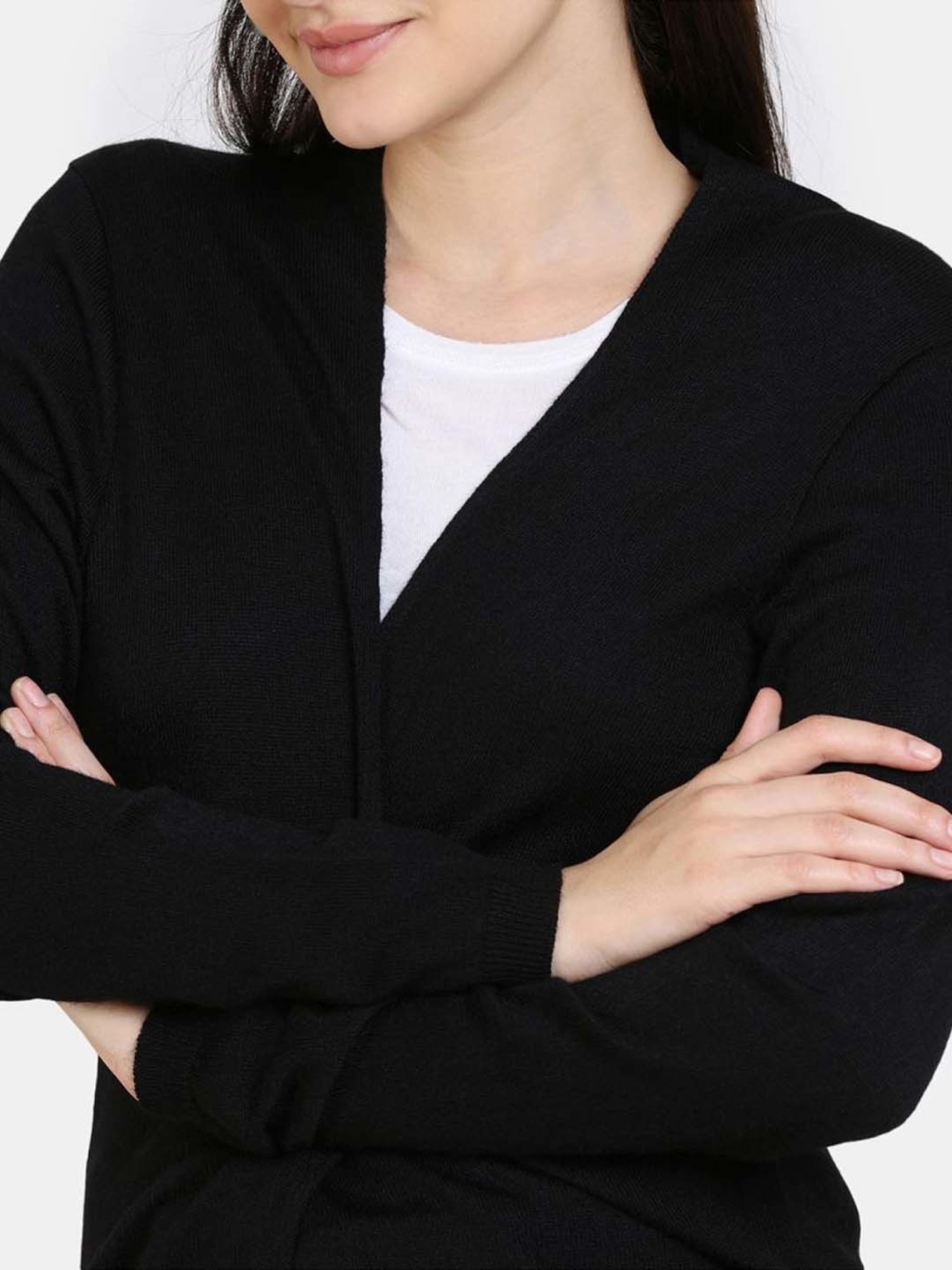 Zivame Black Full Sleeves Shrug