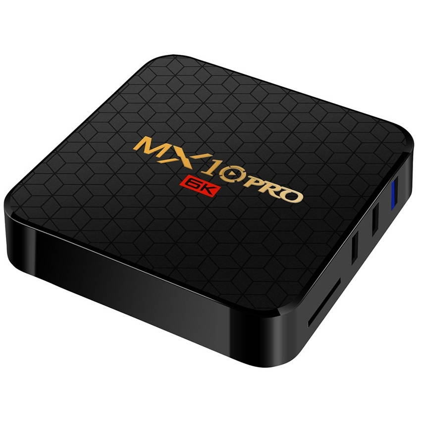 MX10 Pro 6K TV Box Android 9.0 Media Player wtih Remote Control, Allwinner H6 Quad Core 64-bit ARM