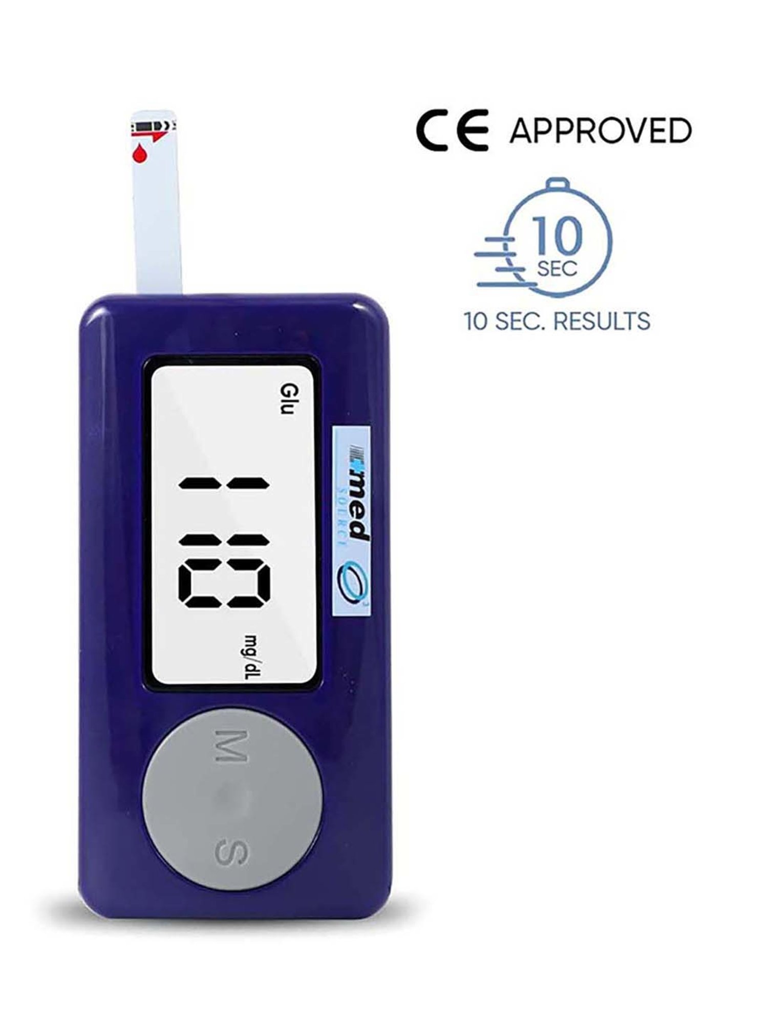 Ozocheck Automatic Blood Sugar Testing Machine with Glucometer Machine (Multicolor)