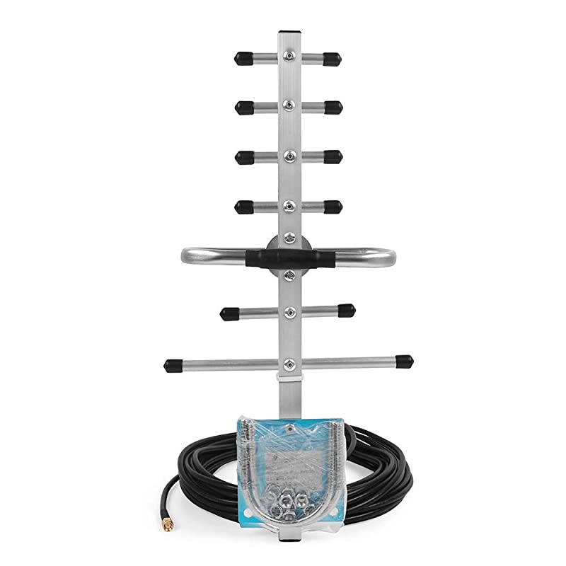 Yagi Antenna Wide Band Directional Antenna SMA Male Directional Cell Phone Signal Booster Amplifier Modem RG58 10m Cable