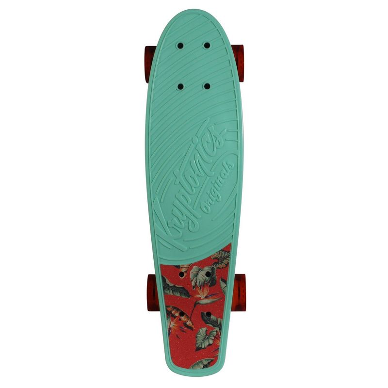 Kryptonics 22.5" Originals Skateboard - Orange /Teal