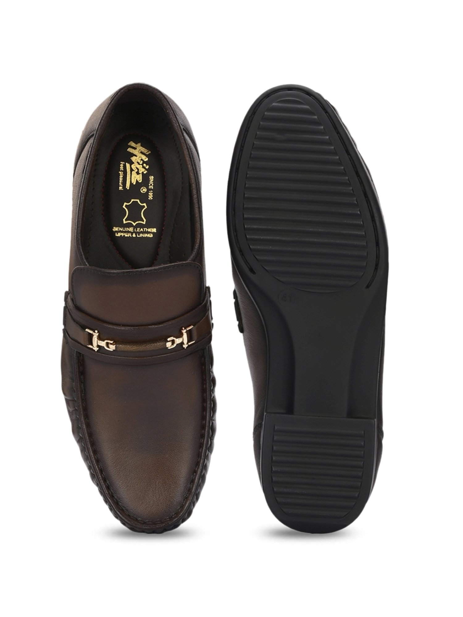 Hitz Men's Brown Formal Loafers