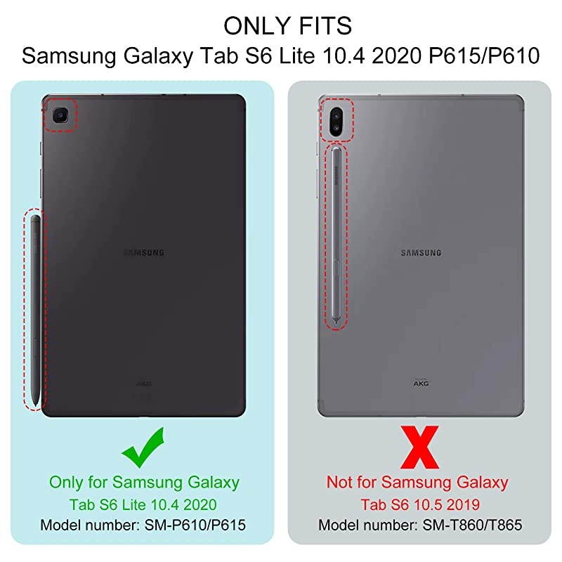 Samsung Galaxy Tab S6 Lite 104 Case 2020 Shockproof Protective Smart Folio Case PC Hard Back Cover with Auto WakeSleep for SMP610P615 Samsung Tab S6 Lite 104 inch 2020