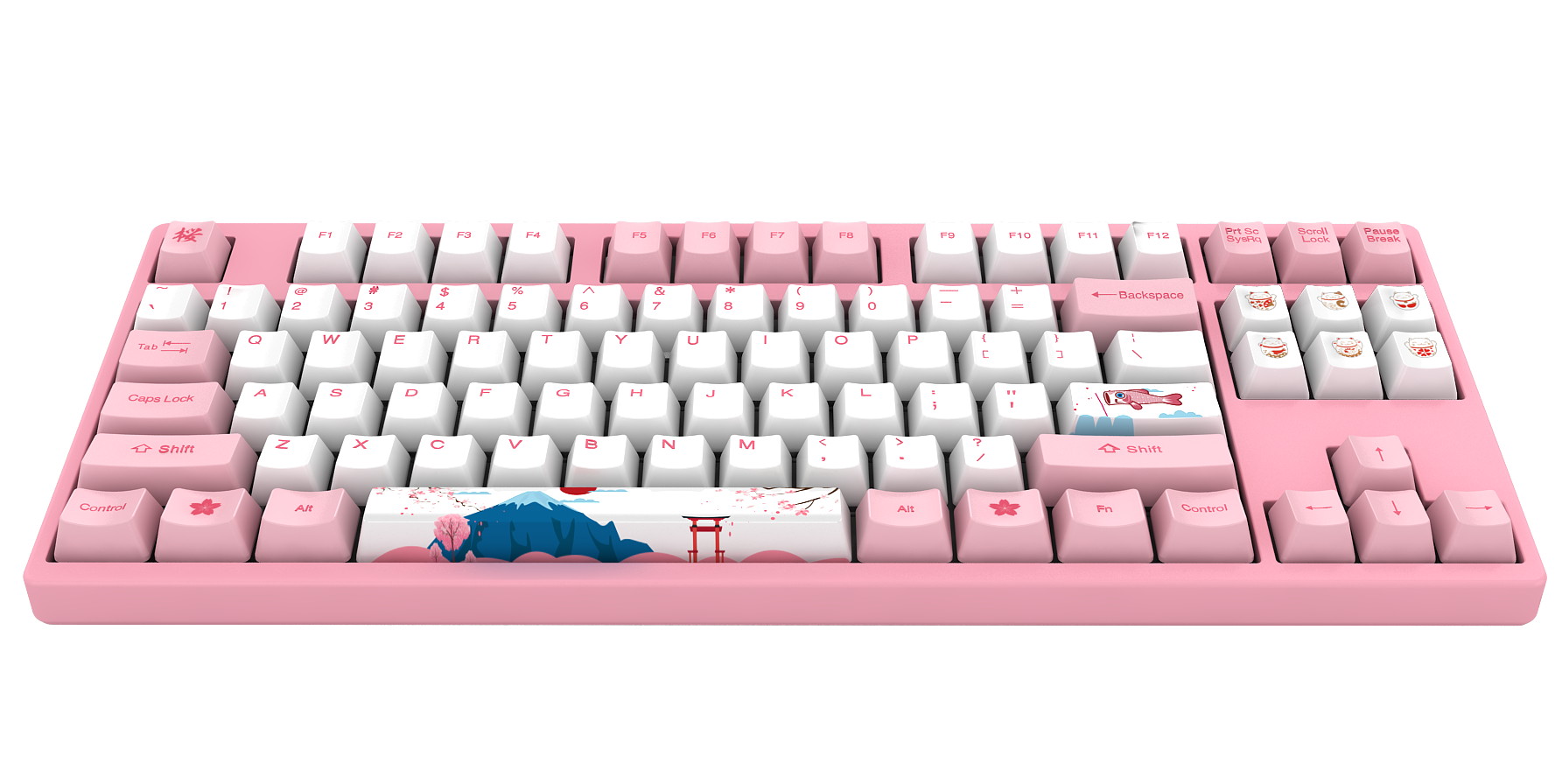 Akko 3108V2 Sailor Moon Gaming Mechanical Keyboard Pink Switch Double Shot Dye Sub PBT Keycaps NKRO Detachable USB Type-C Pink Cat Paw