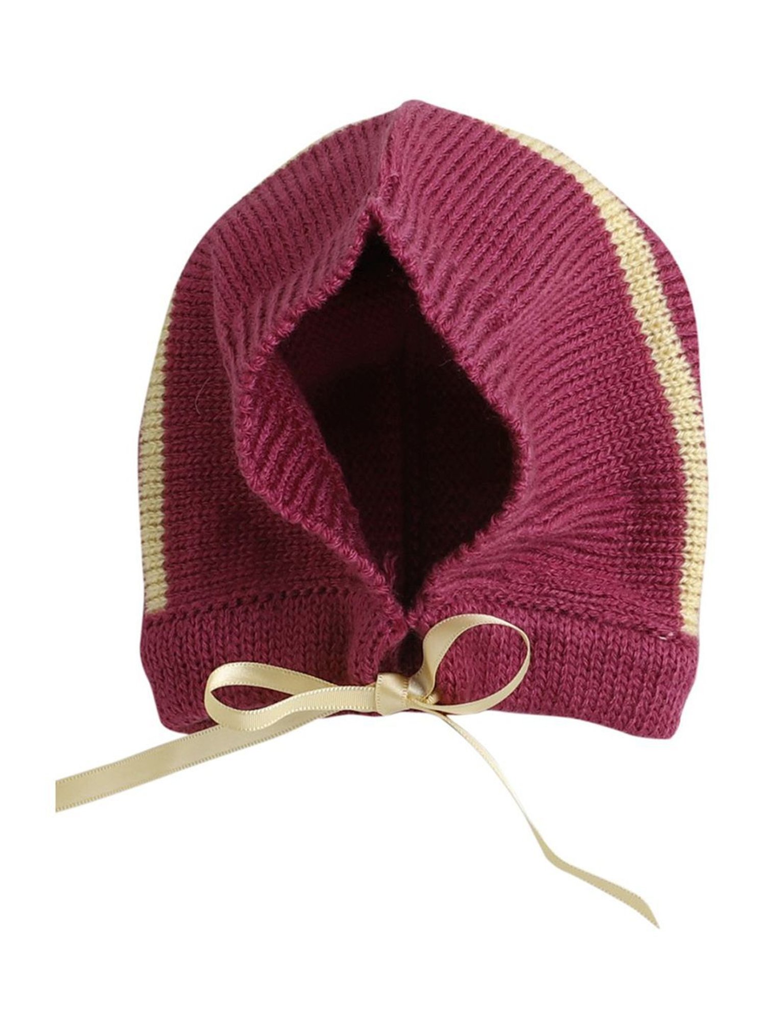 Little Angels Kids Maroon & Beige Printed Full Sleeves Sweater Set