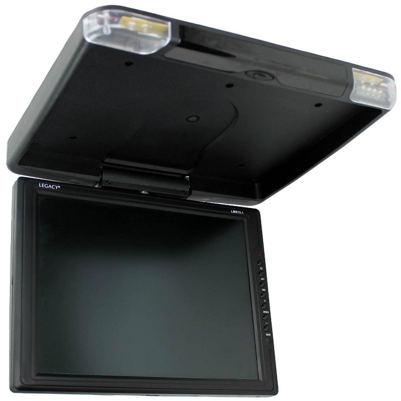 LEGACY LMR15.1 15 Inch LCD TFT Car/SUV/TRUCK Flip Down Roof Mount Widescreen Monitor w/ Remote Control & Built In Transmitter for Wireless Headphones