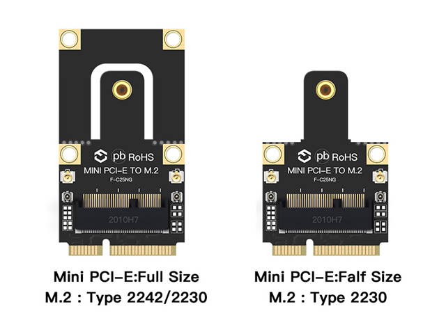 Mini PCI-E Wi-Fi 6 Intel AX200 Adapter Kit 2974Mbps Bluetooth 5.0 M.2 To Mini PCI Express Full Wifi Wireless Card AX200NGW 802.11ax/ac 160Mhz 2.4G/5G MU-MIMO OFDMA Windows 10 For Laptop Desktop