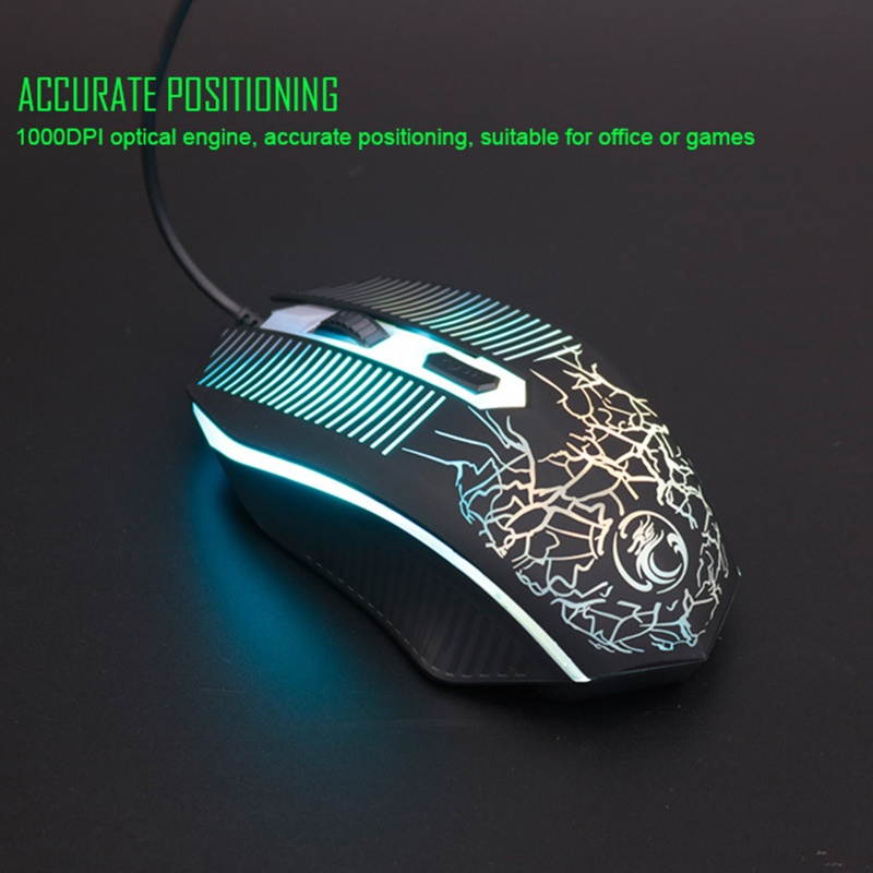 IMICE KM-680 Keyboard Mouse Kit Comfortable Clicking Backlight ABS High-Precision Sensor Keyboard Mouse Kit for Computers