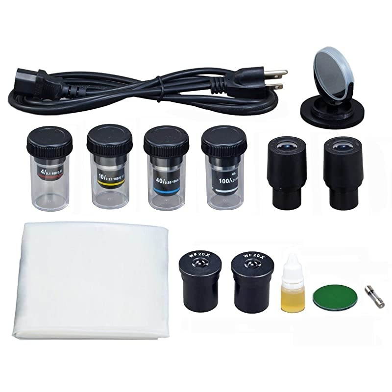 40X-2000X Compound Trinocular Replaceable LED Microscope with 3MP USB Camera