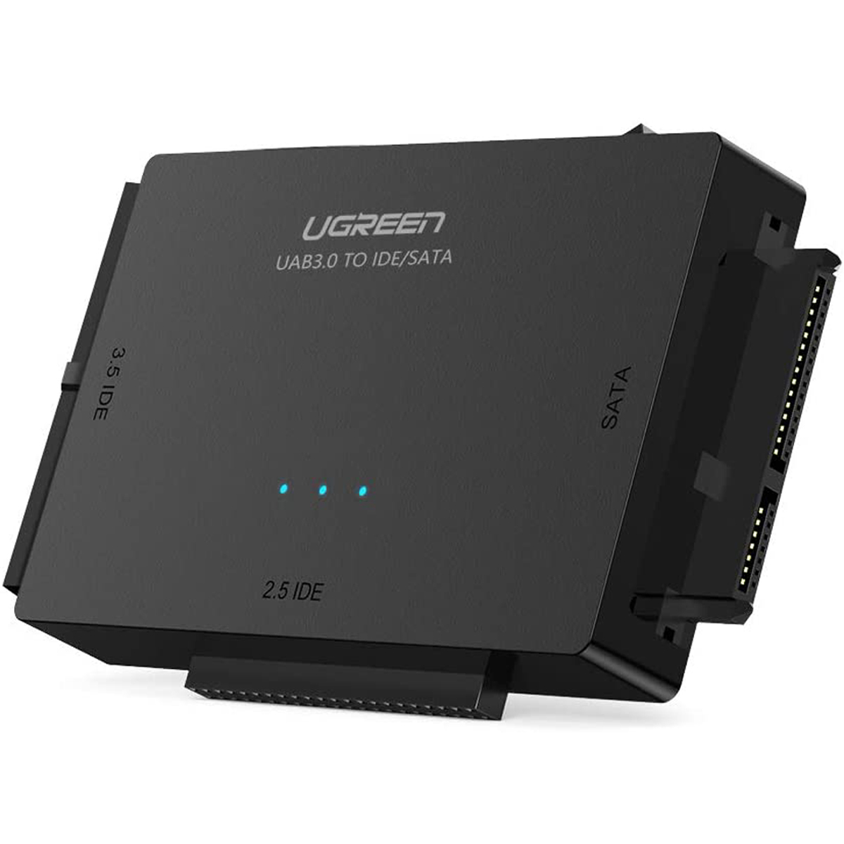 UGREEN USB IDE Adapter USB 3.0 to SATA IDE Hard Drive Cable Adapter Converter for 2.5" 3.5" IDE External SATA HDD SSD Hard Drives Disks with 12V 2A Power Adapter and USB 3.0 Cable for Laptop