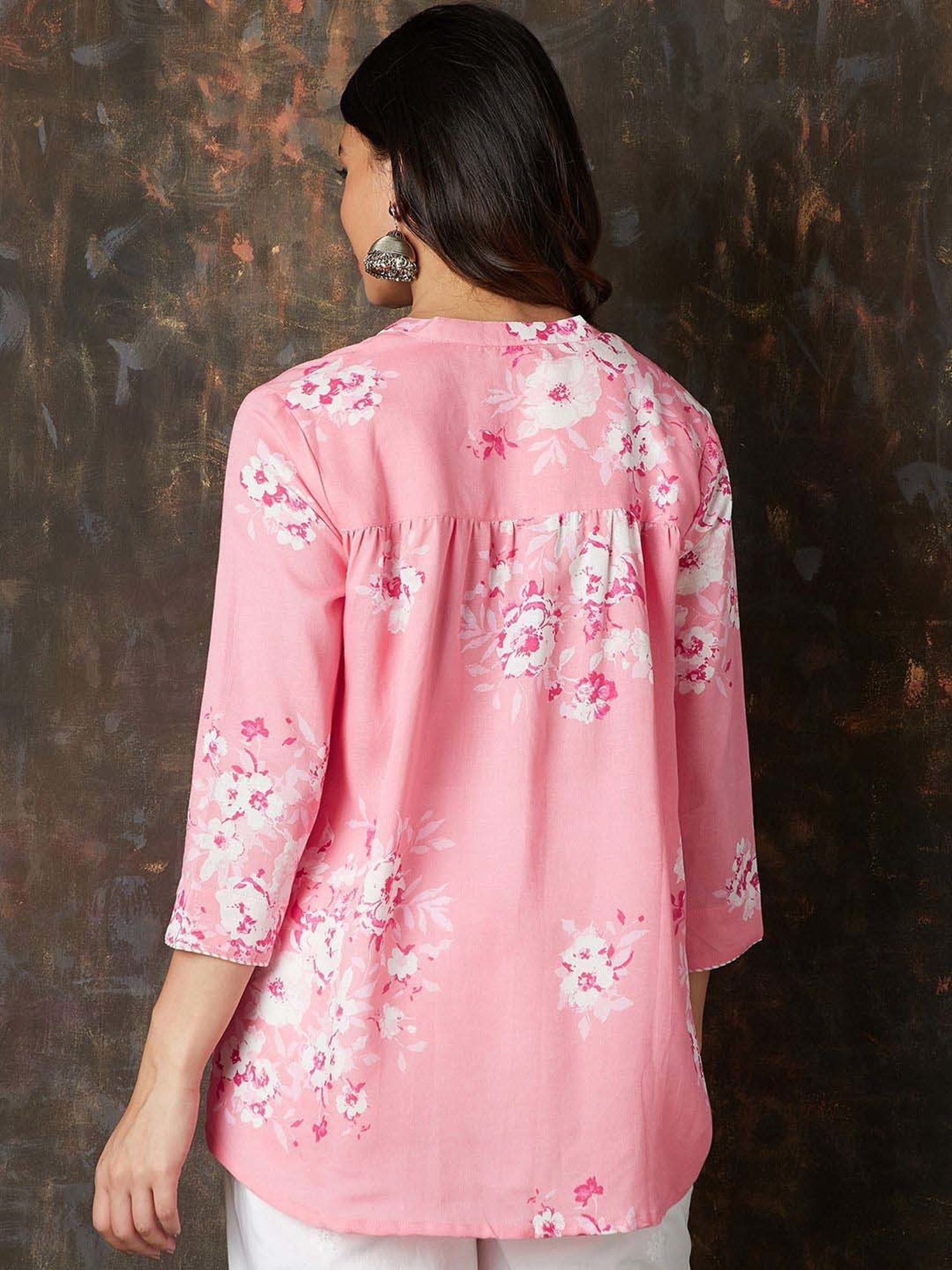 Melange by Lifestyle Pink Printed Tunic