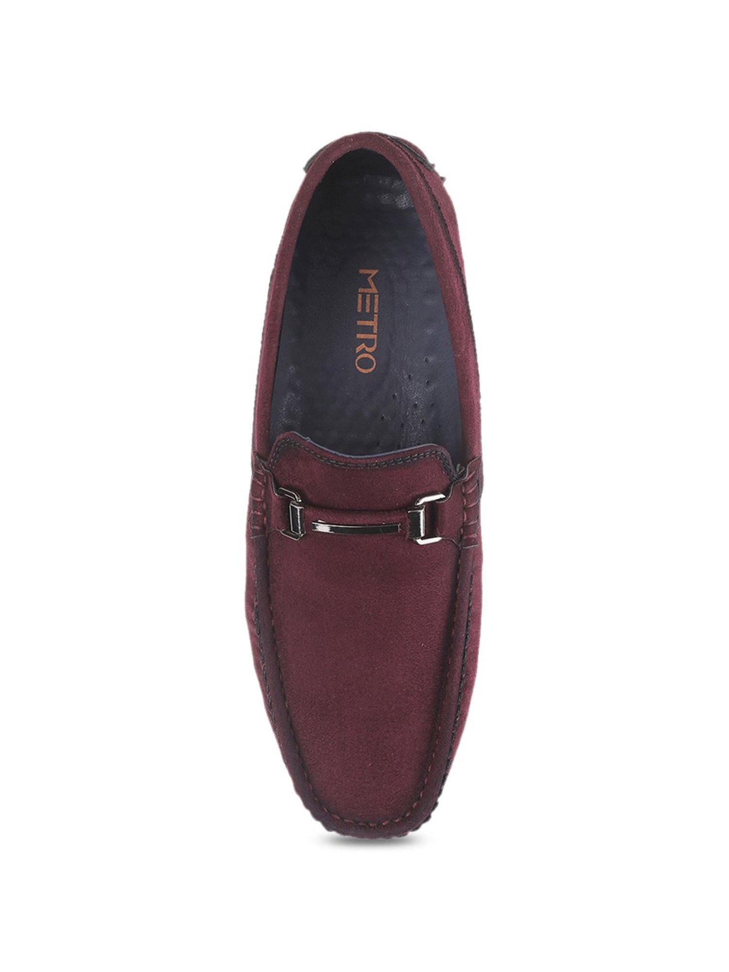 Metro Men's Burgundy Casual Loafers