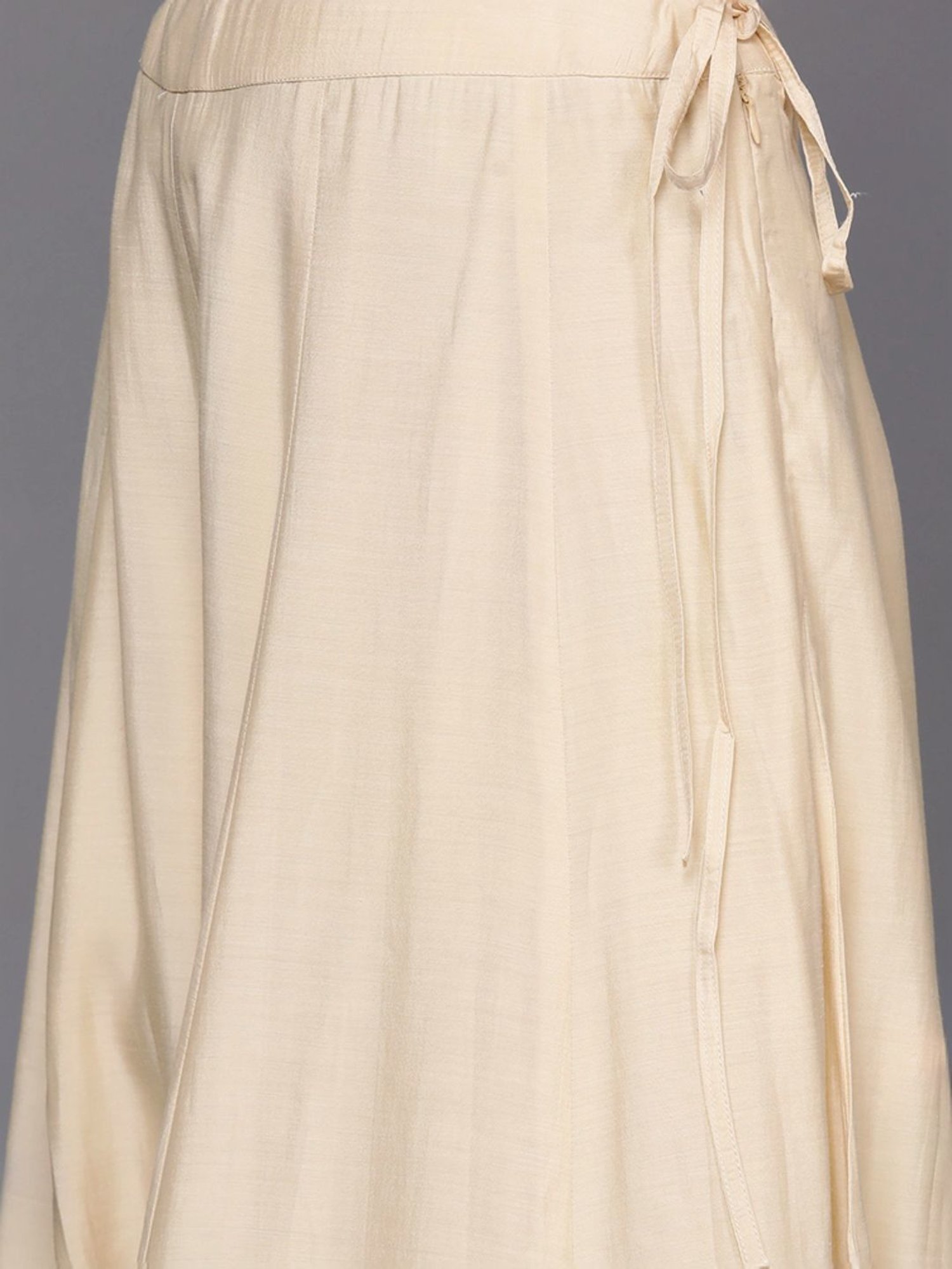 Libas Art Beige Embroidered Kurti Palazzo Set With Dupatta