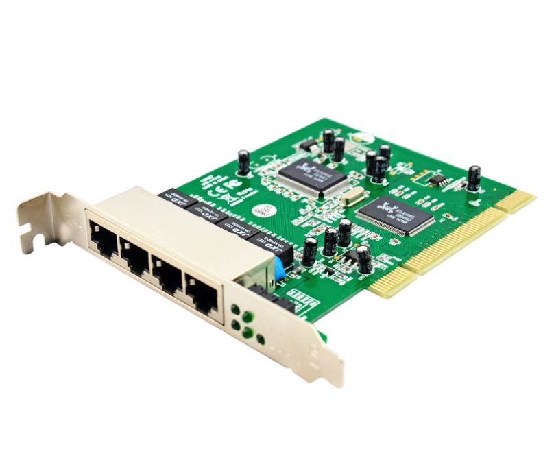 KINGZONE PCI Four Way RJ45 Fast Ethernet 100M Switch Board Card Desktop Computer Rtl8305 + 8100Cl