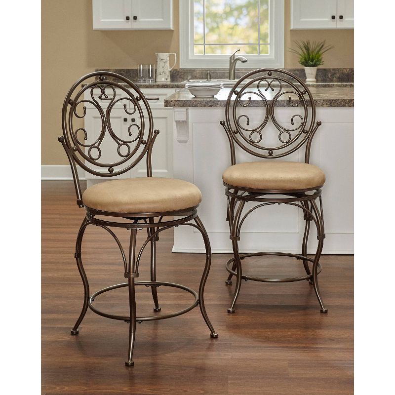 Big and Tall Mila Counter Height Barstool Bronze - Powell Company