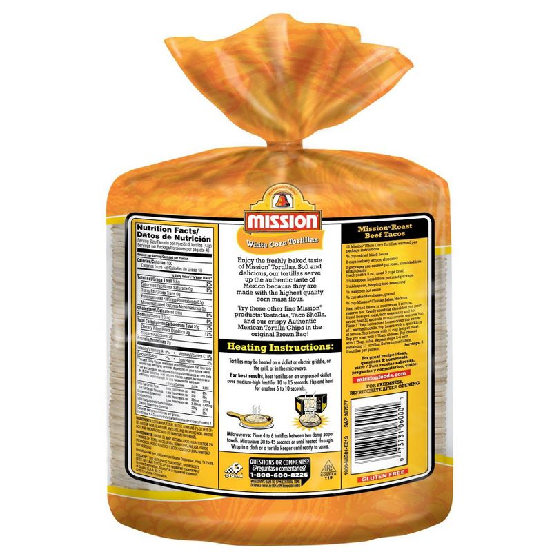 Mission Gluten Free Super Soft White Corn Tortillas - 66.67oz/80ct