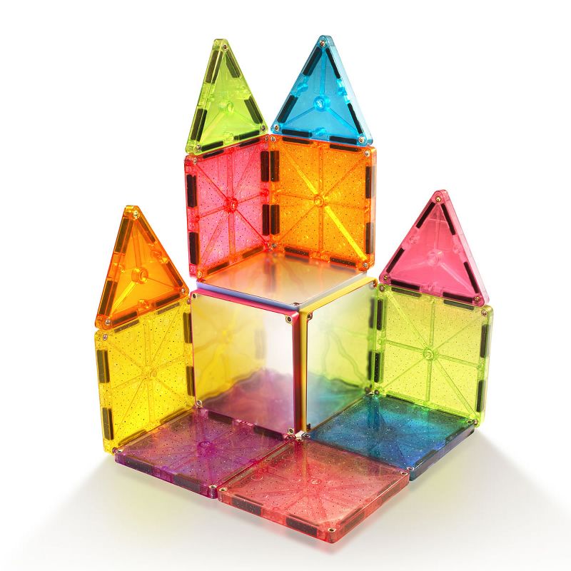 Magna-Tiles 32 Piece Clear Colors & 15 Piece Stardust Set