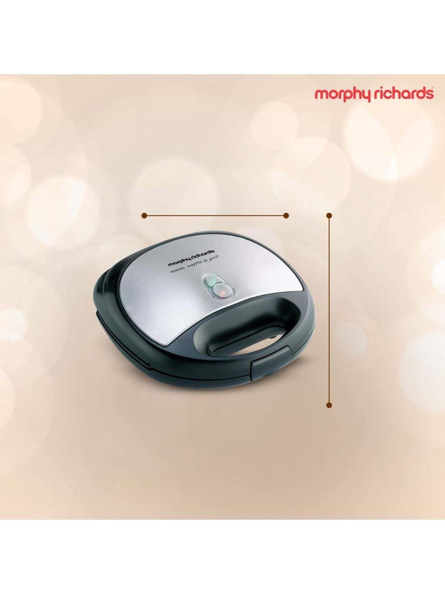 Borosil Sandwich Maker 2000W with Non stick coating (Black)