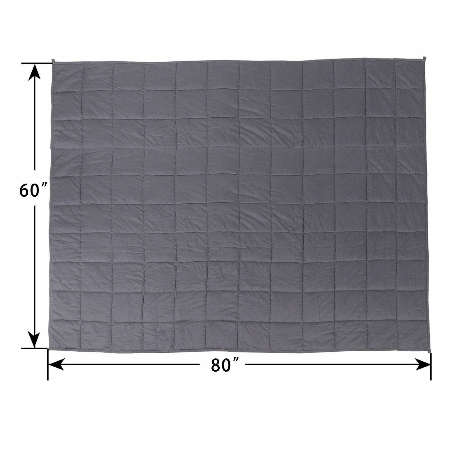 Cotton Breathable 60x80 Strong Loops 20lbs Weighted Blanket Promote Deep Sleep