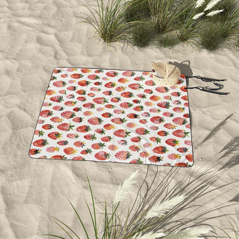 Ninola Design Strawberries Countryside Summer Picnic Blanket - Deny Designs