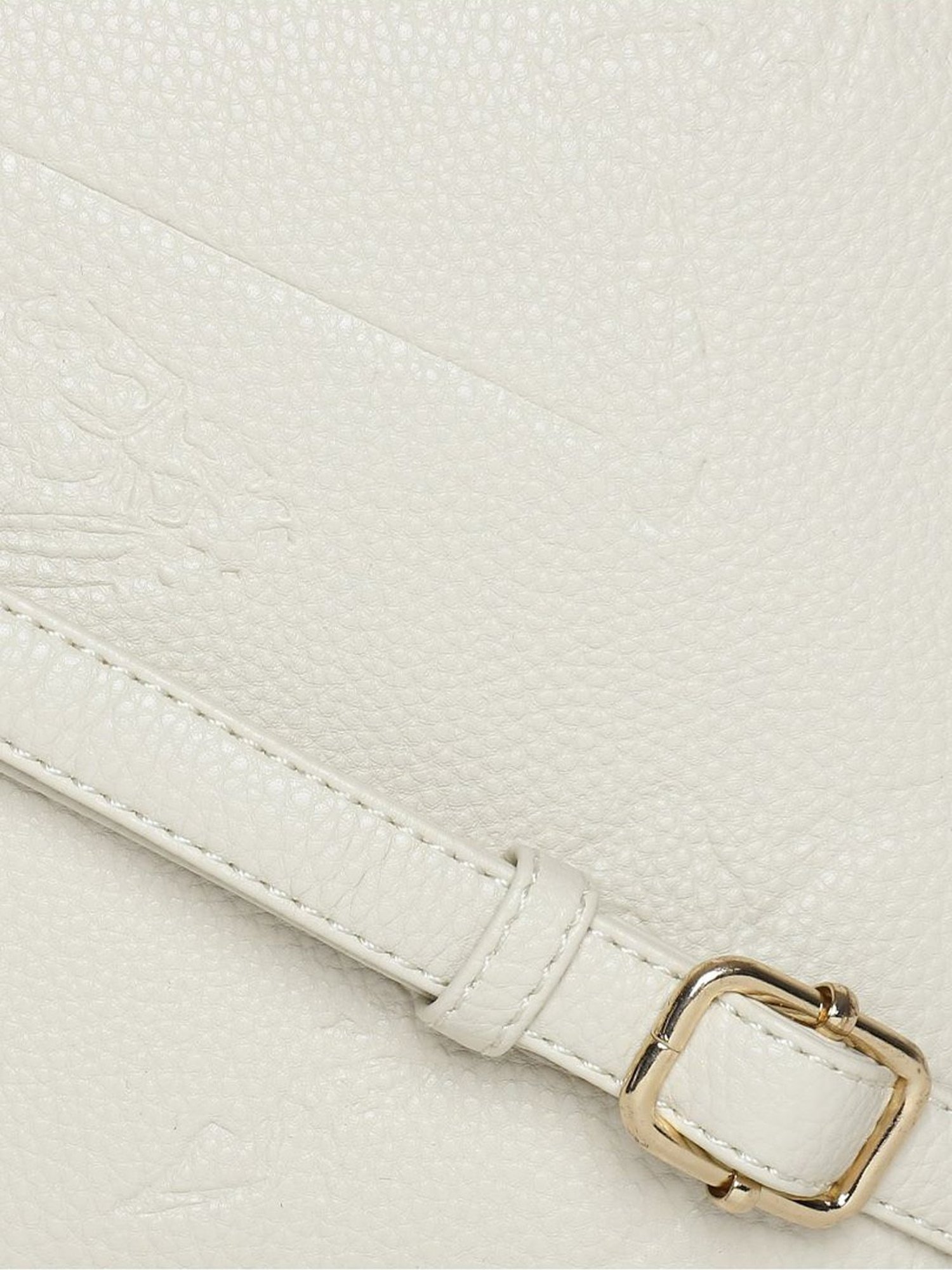 Beverly Hills Polo Club Beige Textured Medium Cross Body Bag