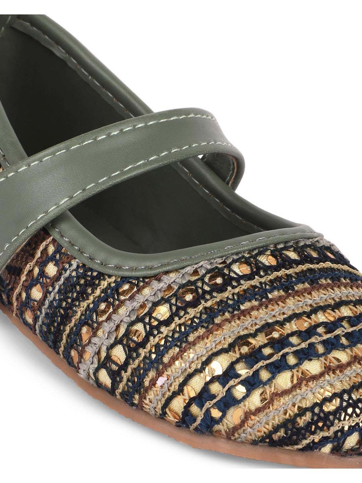 Minesole Kids Green Mary Jane Shoes