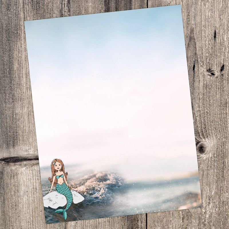 80ct Magical Mermaids Letterhead White