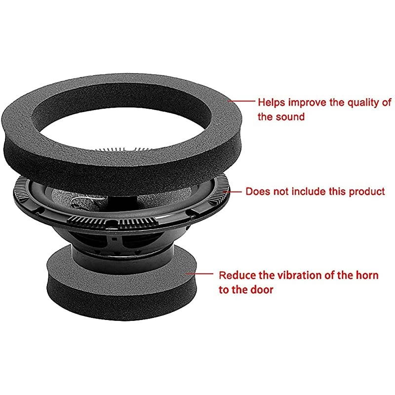 6" 6.5" 6.75 inch Universal EVA Self Adhesive Sponge High Rebound Waterproof Car Door Speaker Foam Fast Rings Baffle Kit
