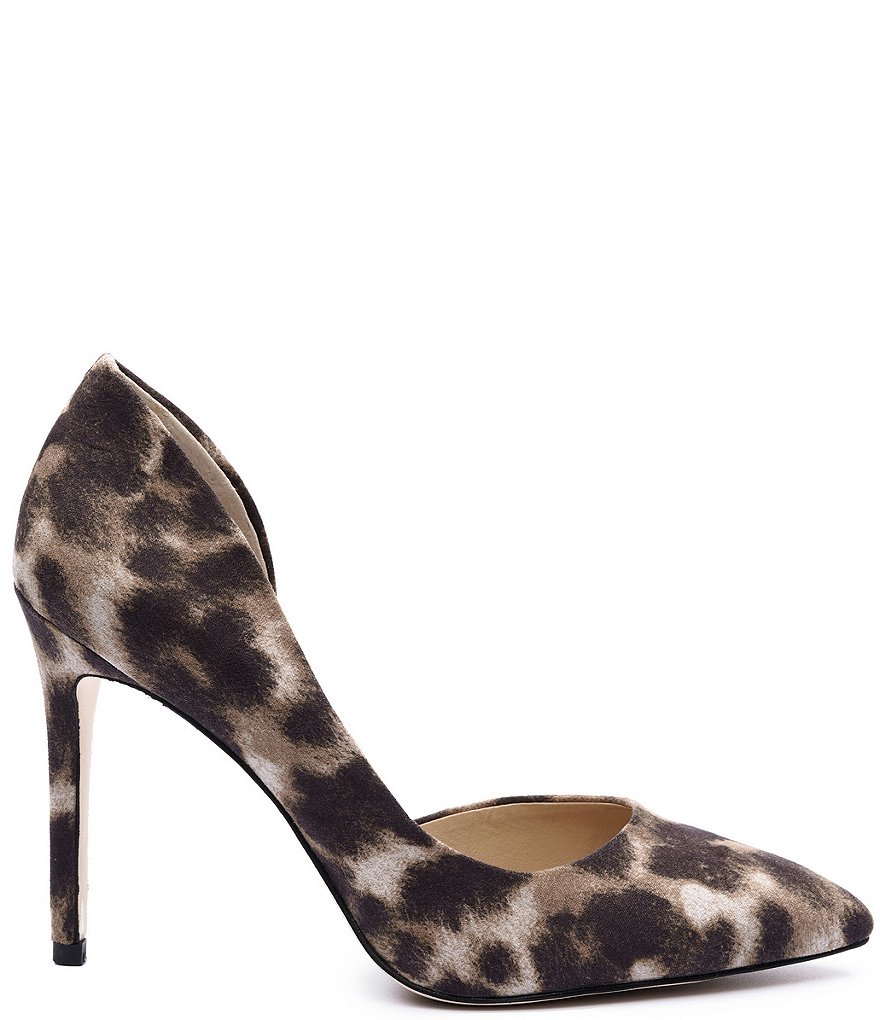 Trotters Kari Pearlized Leather Block-Heel Pumps