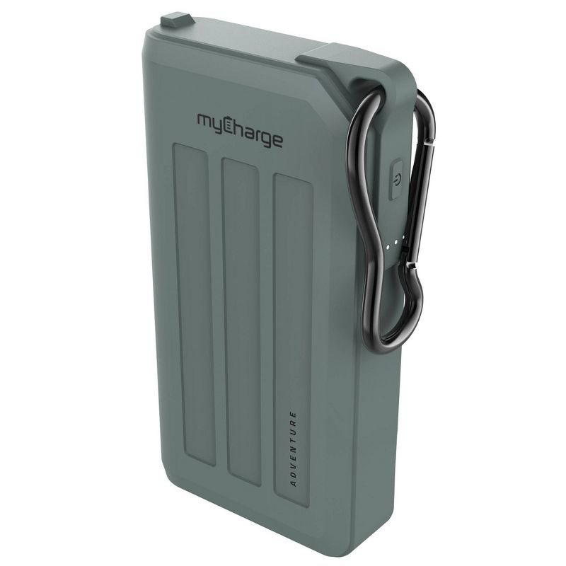 myCharge Adventure H2O Max 15000mAh/2.4A Output  Dual USB-A Port Power Bank - Dark Green
