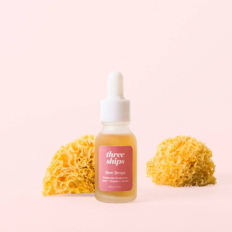 Three Ships Dew Drops Mushroom Hyaluronic Acid + Vitamin C Serum - 0.5oz