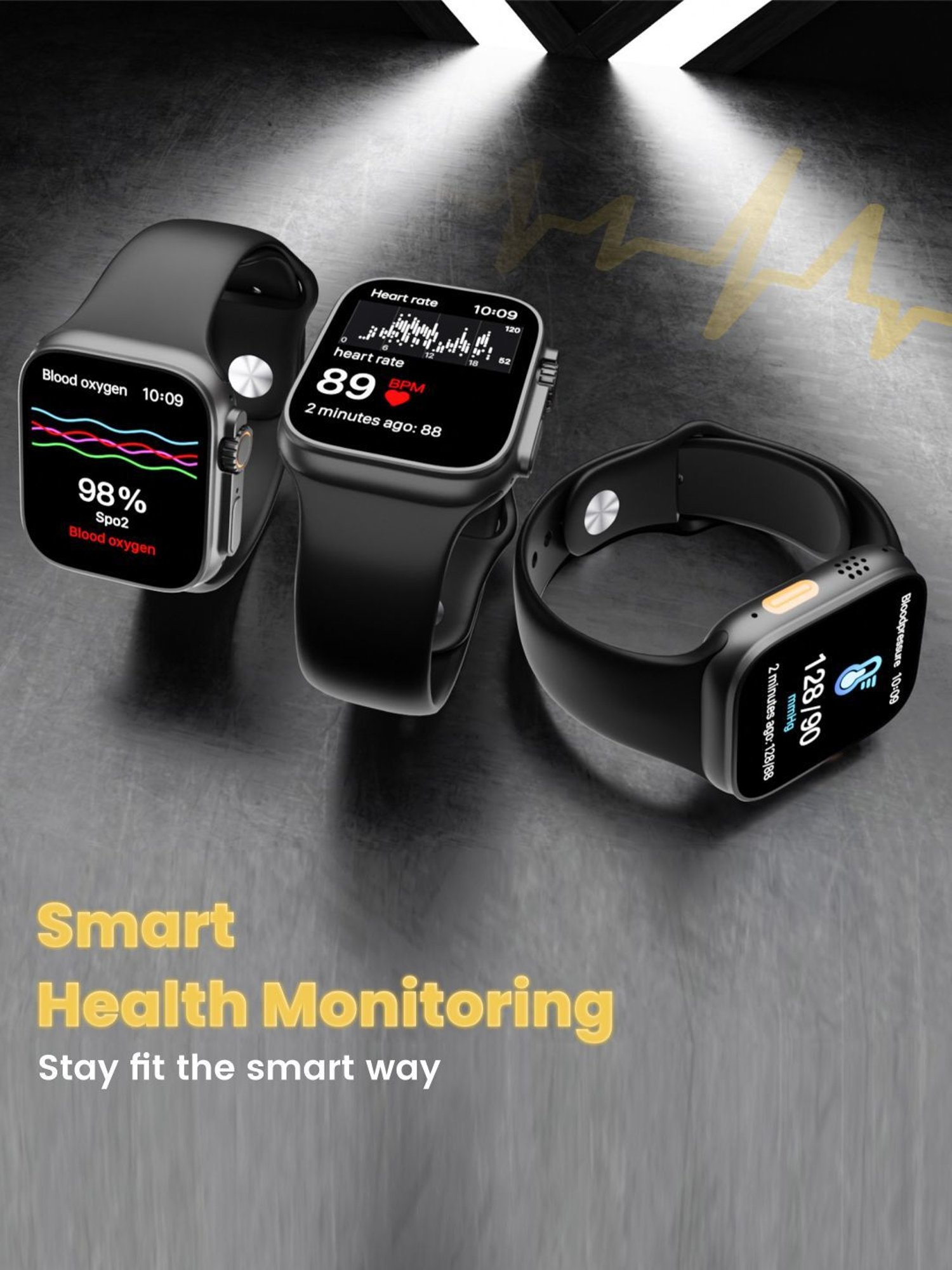 Hammer Pulse X 1.83 inch Rectangular Shape Bluetooth Calling Smartwatch (Black)