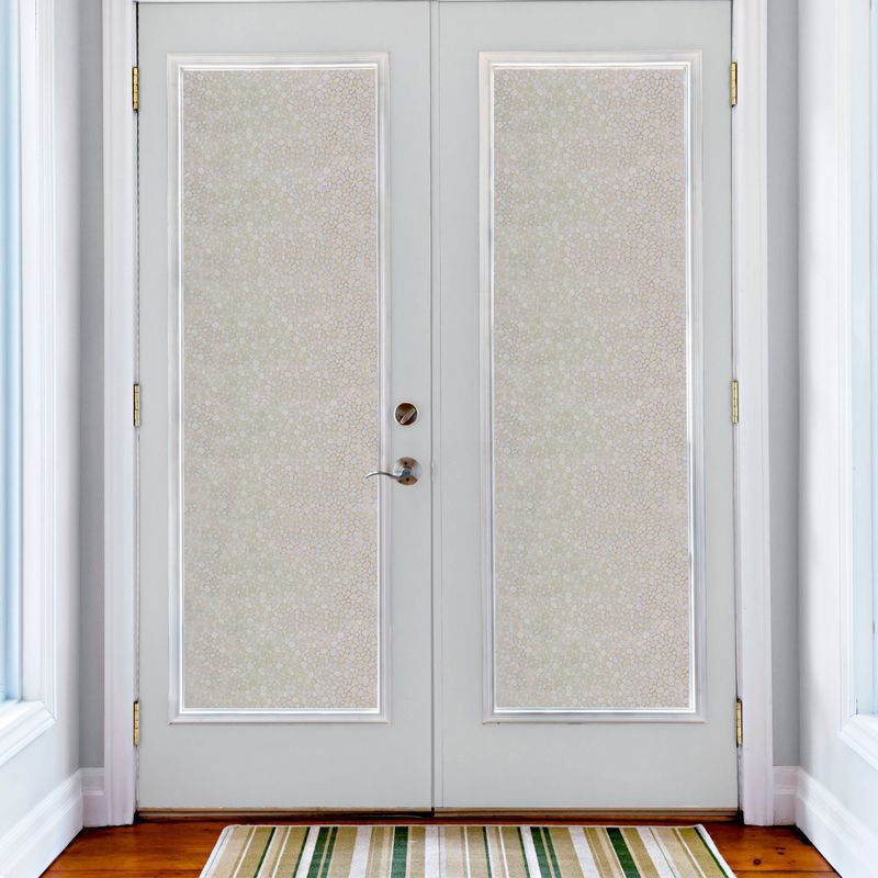 Brewster Pebbles Door Privacy Film Light Tan