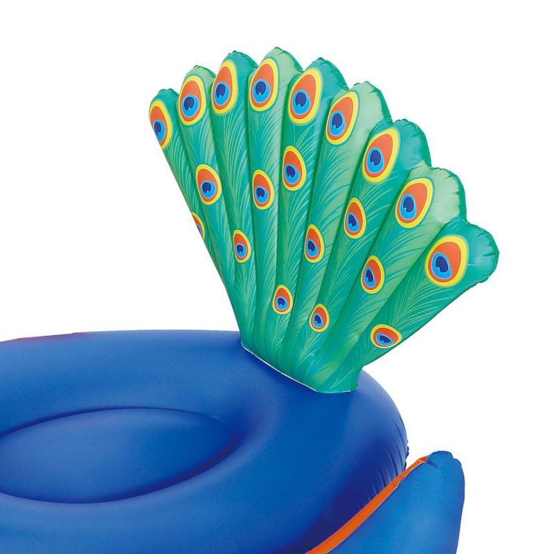 Summer Waves Giant Peacock Ride On Inflatable Swimming Pool Float Raft Lounger