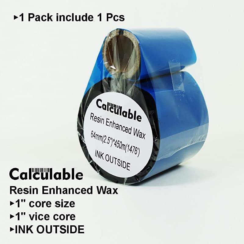 Black 252 x 1476 64mmx450m Thermal Transfer Wax Ribbon for Zebra Desktop PrinterTECDATAMAXINTERMECAVERYCITIZENSATOTSCGODEXARGOXBEIYANGPOSTEK