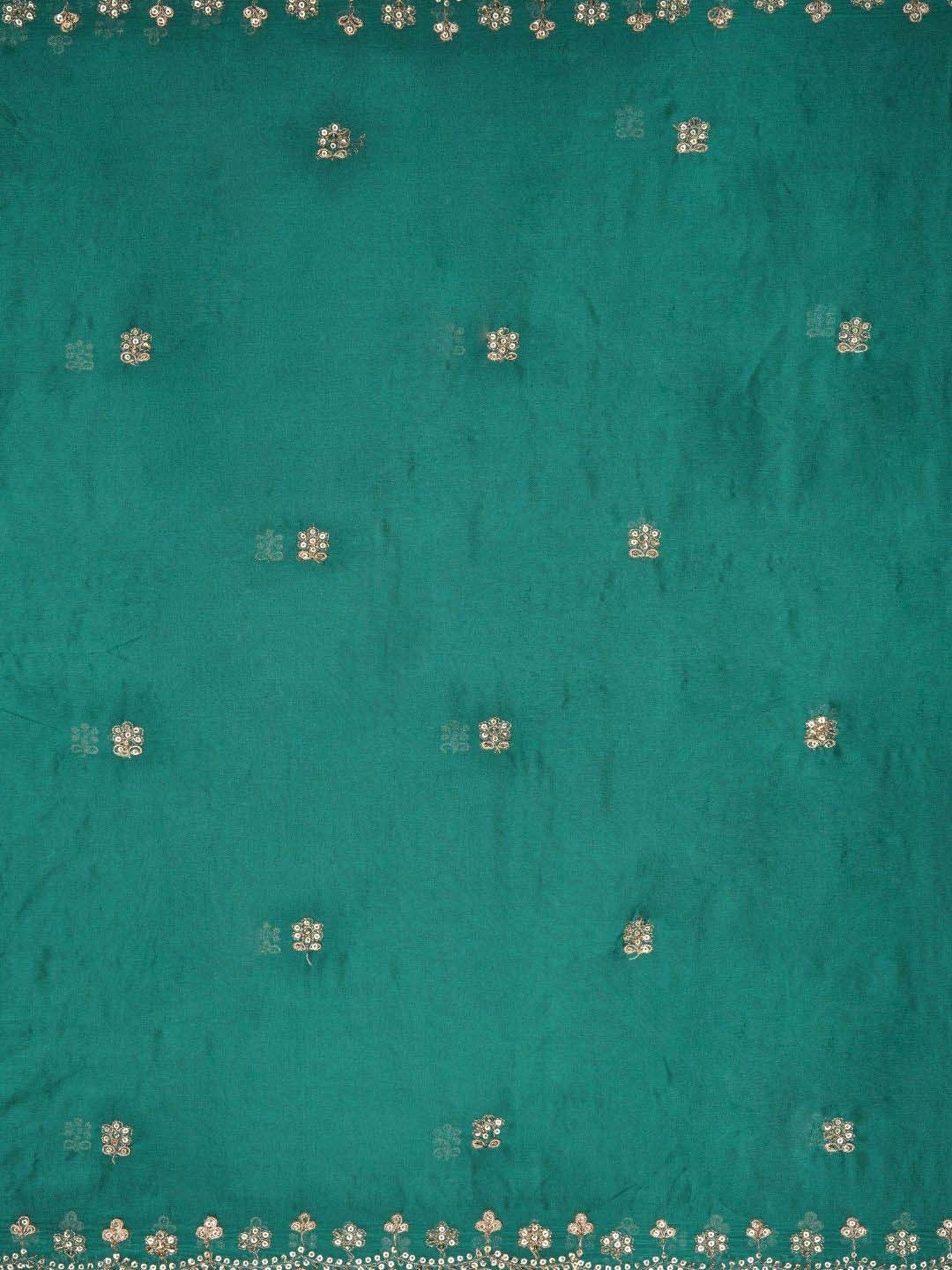 Jaipur Kurti Turquoise Embroidered Unstitched Dress Material