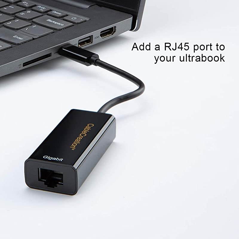 USB C Ethernet Adapter  USB Type C to RJ45 Gigabit LAN Network Adapter Supporting 101001000 Mbps Compatible with MacBook Pro 2020 iPad Pro 2020 Surface Book 2Galaxy S20 Black