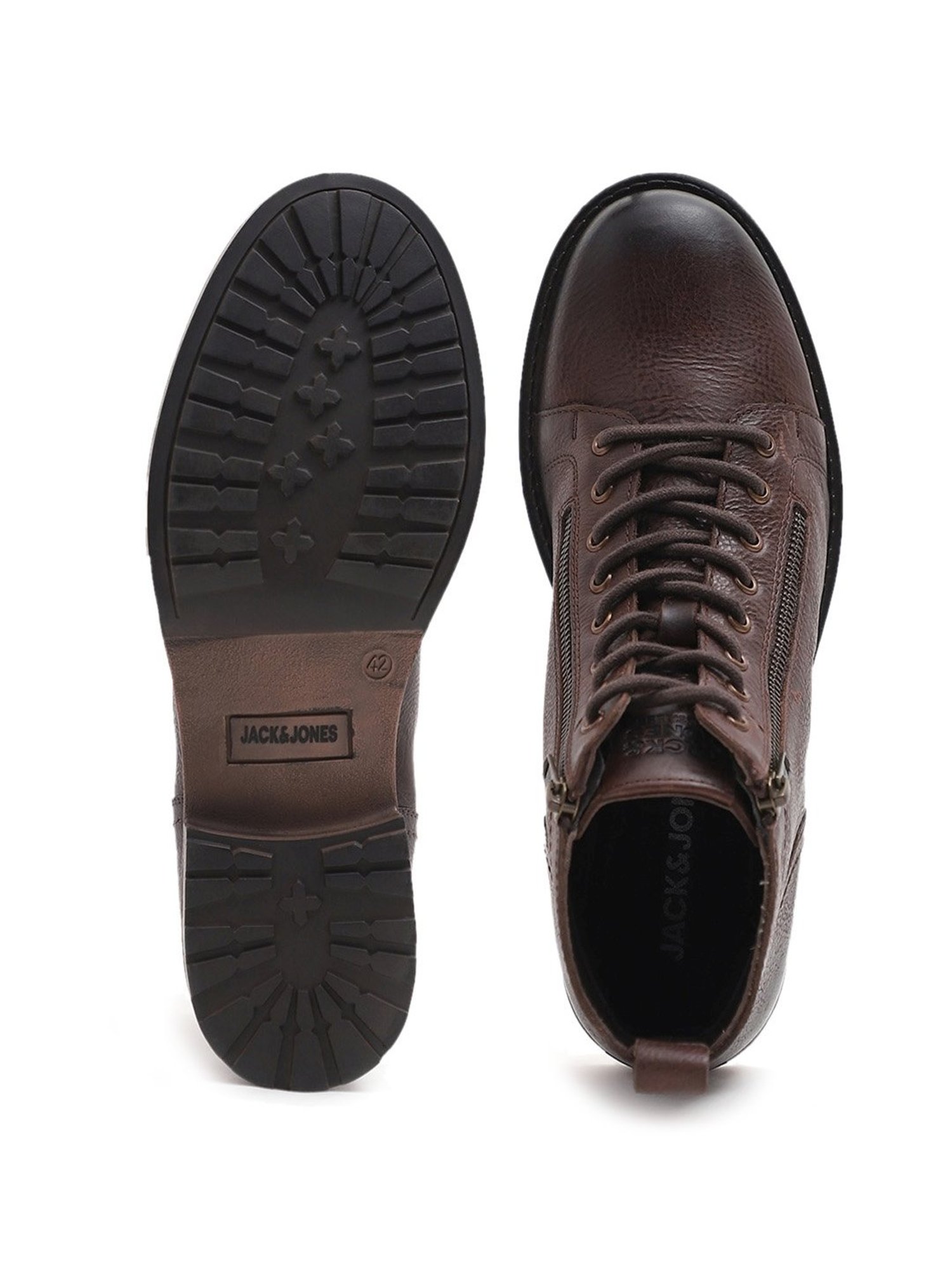 Jack & Jones Men's Brown Derby Boots
