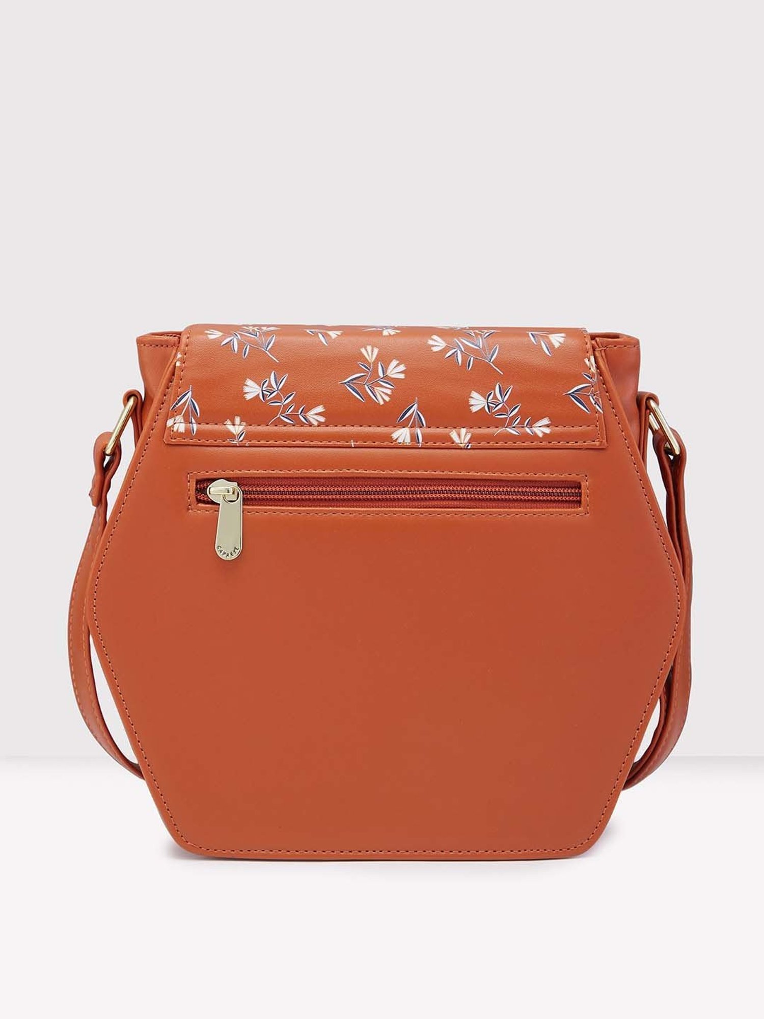 Caprese MERIDA Tan Floral Small Sling Handbag